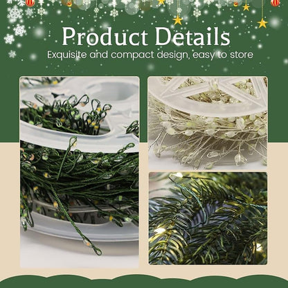 🎅 Christmas Decor String Lights – Waterproof Remote Control LED Fairy Lights for Xmas Tree & Home