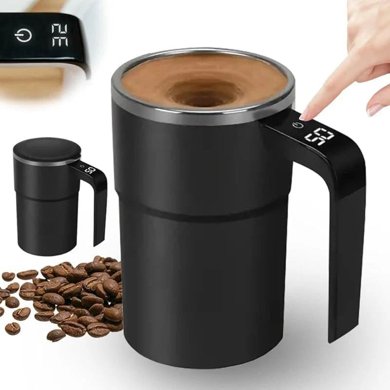 ☕ 380ml Electric Self-Stirring Coffee Mug – USB Rechargeable with LED Temperature Display & 304 Stainless Steel Liner
