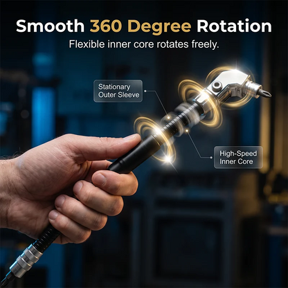 🔧 105° Right Angle Drill Attachment with Flexible Shaft – Magnetic Hex Bit Corner Adapter for Tight Spaces