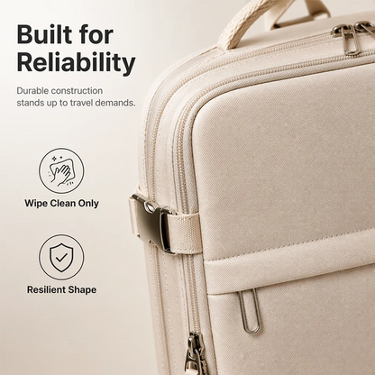 💼 Professional Travel Backpack with USB Port – 180° Opening Laptop Bag for Business Commute