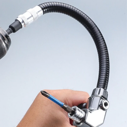🔧 105° Right Angle Drill Attachment with Flexible Shaft – Magnetic Hex Bit Corner Adapter for Tight Spaces