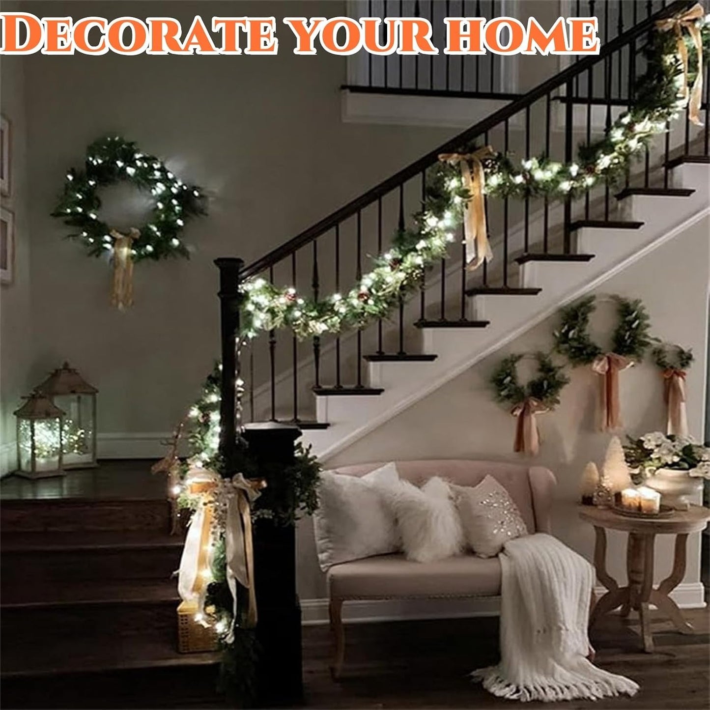 🎅 Christmas Decor String Lights – Waterproof Remote Control LED Fairy Lights for Xmas Tree & Home