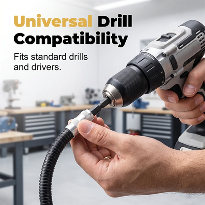 🔧 105° Right Angle Drill Attachment with Flexible Shaft – Magnetic Hex Bit Corner Adapter for Tight Spaces