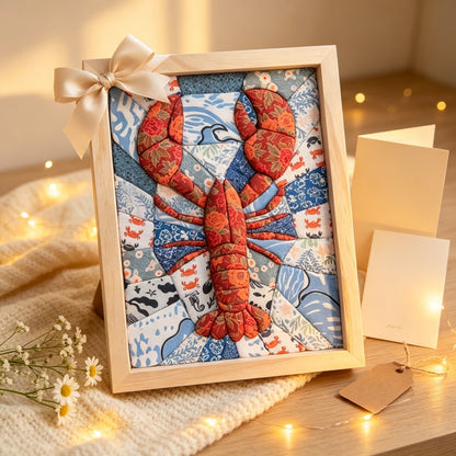 DIY Fabric Art Kit | No-Sew Fabric Mosaic Wall Art Craft with Frame & Tools