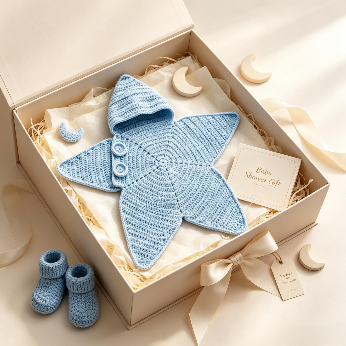 🌟Star Crochet Baby Swaddle Onesie