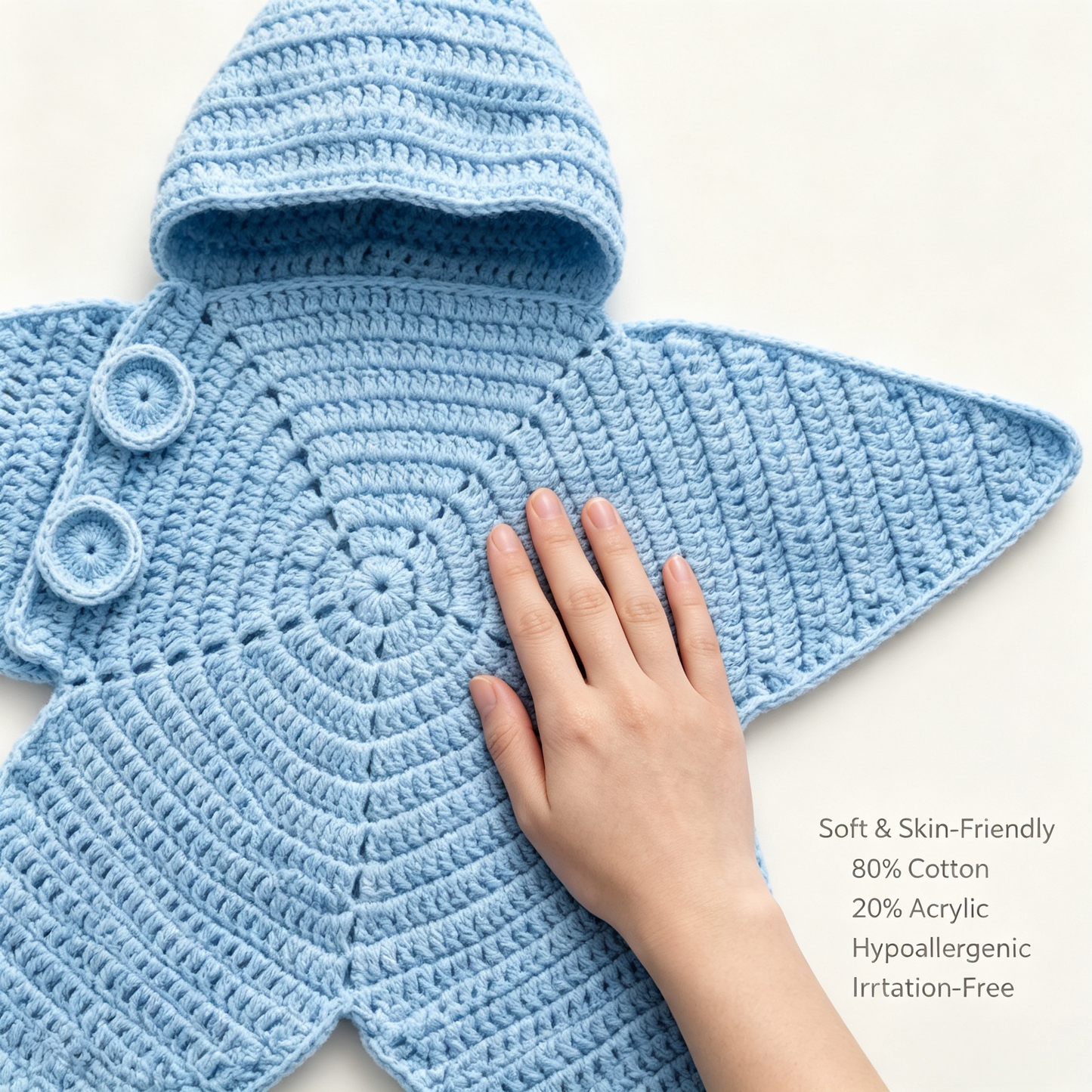 🌟Star Crochet Baby Swaddle Onesie