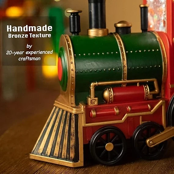 🎄Christmas train ornament with snowflake lights❄️