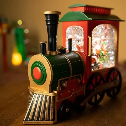 🎄Christmas train ornament with snowflake lights❄️
