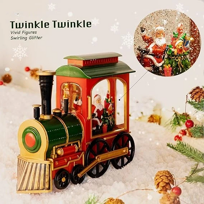 🎄Christmas train ornament with snowflake lights❄️