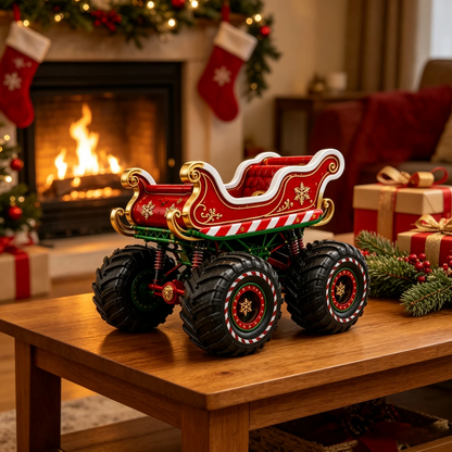 🎄Christmas Monster Truck Toy – Gift-Ready Holiday Sleigh