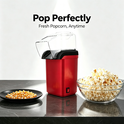 🍿 Hot Air Popcorn Maker – 3-Minute Oil-Free Popcorn Machine for Movie Nights & Holiday Parties