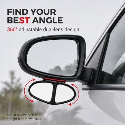 🔥🚗 360° Blind Spot Wide-Angle Rearview Mirror