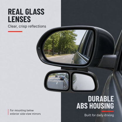 🔥🚗 360° Blind Spot Wide-Angle Rearview Mirror