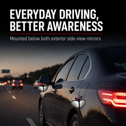🔥🚗 360° Blind Spot Wide-Angle Rearview Mirror