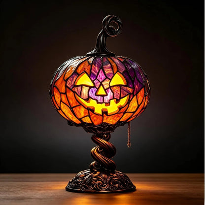 🎃Halloween Stained Glass Style Pumpkin Table Lamp