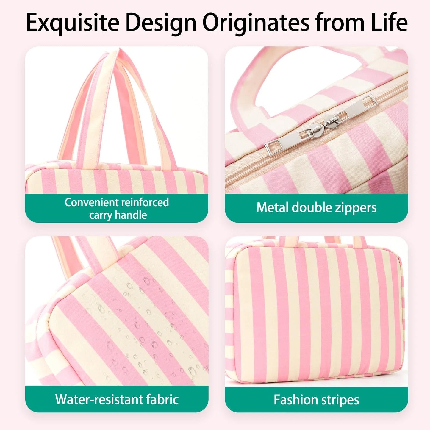🎀 Hanging Travel Toiletry Bag | Multi-Compartment Waterproof Makeup Organizer