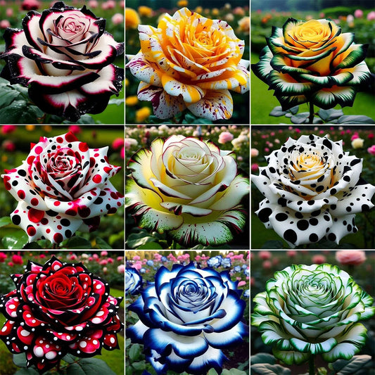 🌹 Rare Patterned Rainbow Rose Seeds