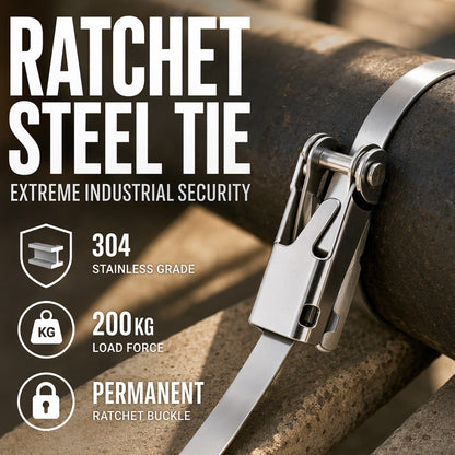 ✨Heavy Duty Stainless Steel Cable Tie with Flip Lock Buckle（10 PCS）