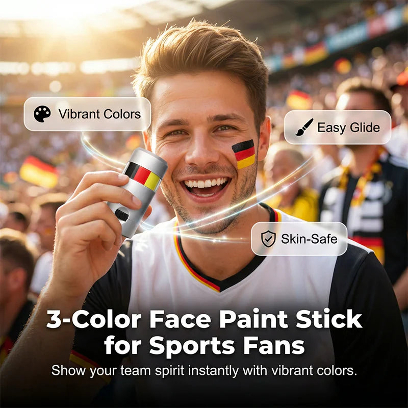 Face Paint Stick – Tricolor Flag Pattern