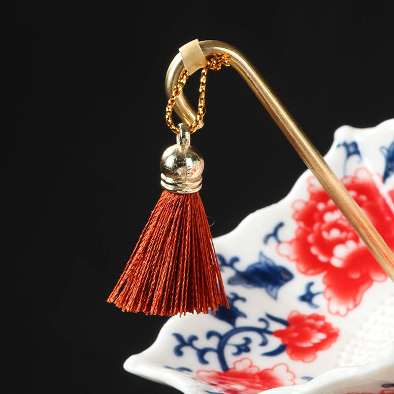 ☂️🍵Chinese Blue and White Porcelain Tea Strainer Set | Umbrella Shape Ceramic Tea Filter with Saucer