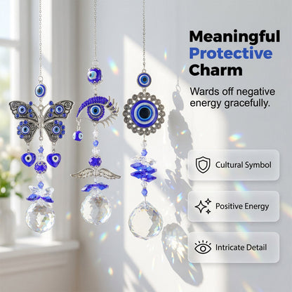 😈👁️Bohemian Style Crystal Light Catcher Decor