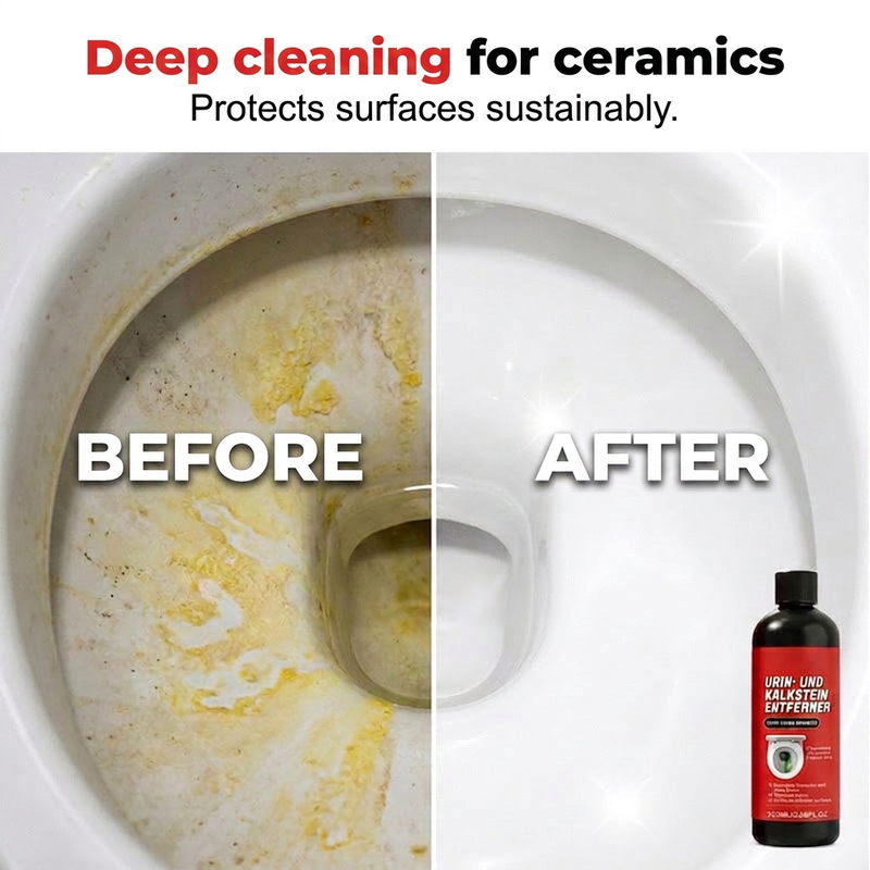 ✨🧪 Powerful Toilet Cleaner | Effortlessly removes years of urine stains and limescale—no strenuous scrubbing required.