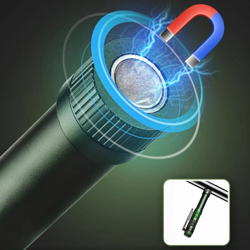 🔦🧲Multifunctional Magnetic Pen-Style Work Light – Portable, Rotatable LED Work Flashlight; Hands-Free Lighting with Magnetic Base