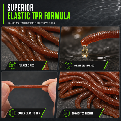 ✨✨8cm shrimp-flavored soft lure (earthworm style), pack of 50 or 100