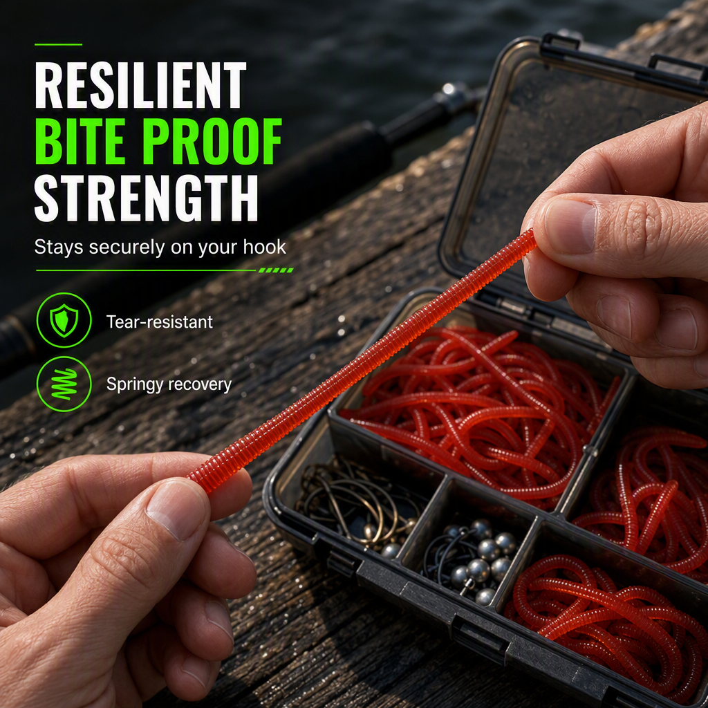 ✨✨8cm shrimp-flavored soft lure (earthworm style), pack of 50 or 100