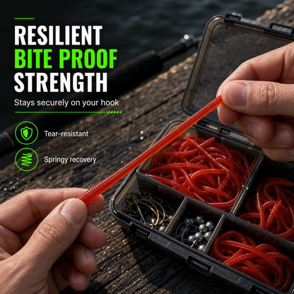 ✨✨8cm shrimp-flavored soft lure (earthworm style), pack of 50 or 100