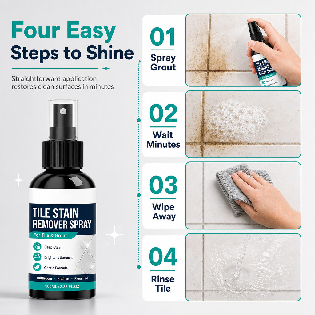 🧼🎯 Grout Cleaning Spray – Easy Care for Tile Lines & Damp-Area Stains