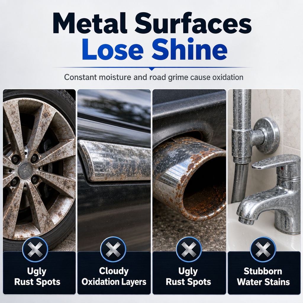 Chrome Polish Paste | Metal Polishing Cream for Chrome & Stainless Steel