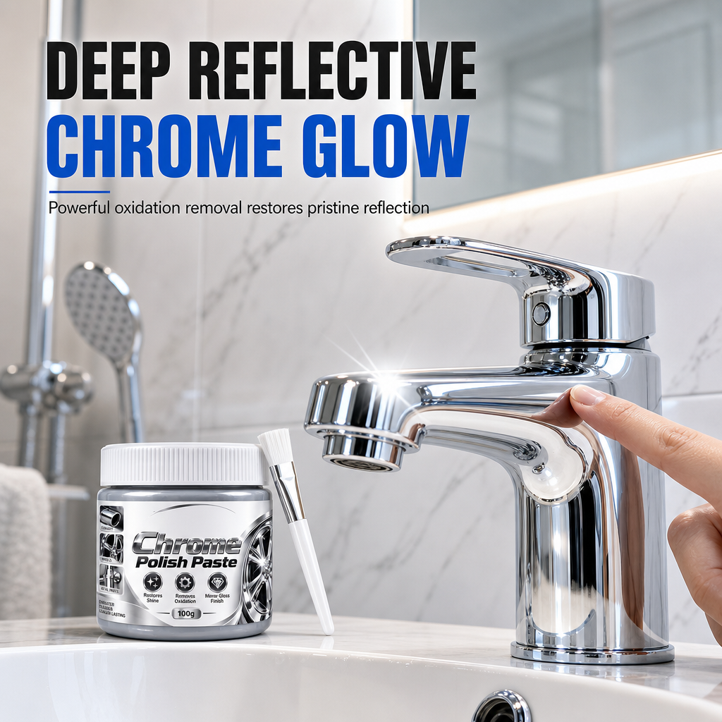 Chrome Polish Paste | Metal Polishing Cream for Chrome & Stainless Steel