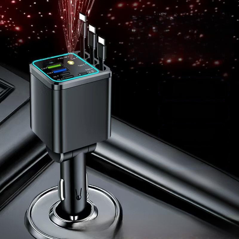 ⚡7-in-1 Retractable Car Charger