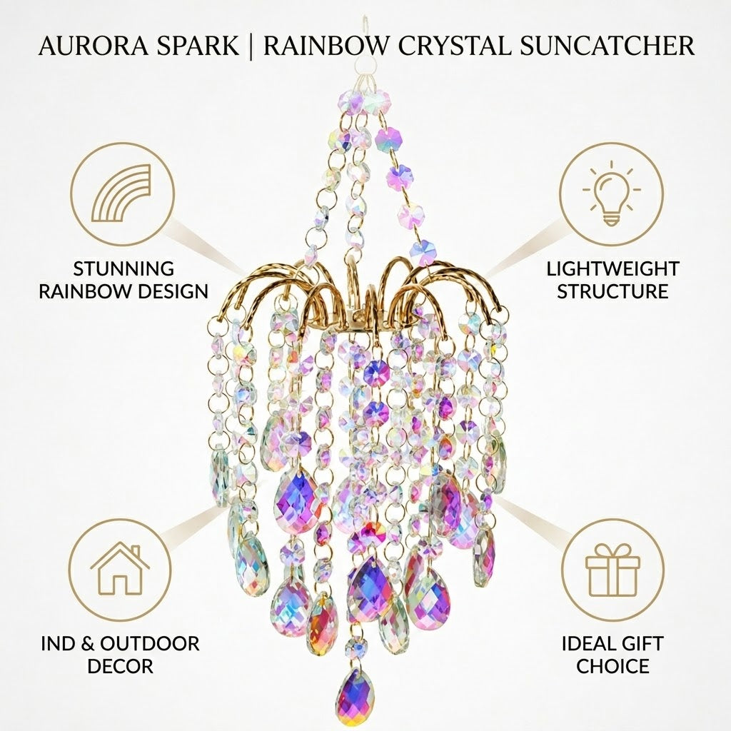 ✨Crystal Chandelier Suncatcher Hanging Ornament - Create beautiful light and shadow reflections anytime, anywhere.