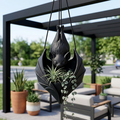 🦇 Hanging Bat Planter | Gothic Bat Succulent Pot