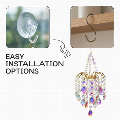 ✨Crystal Chandelier Suncatcher Hanging Ornament - Create beautiful light and shadow reflections anytime, anywhere.